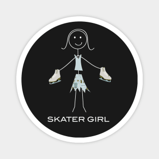 Funny Womens Ice Skating Girl Figure Skater Magnet